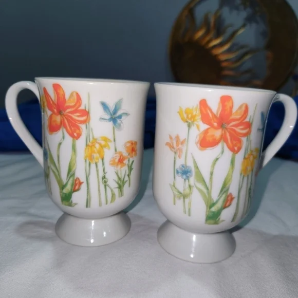 Tivoli Tuscany Mugs Fine China Made in Japan Wildflowers Floral Coffee Tea or Me - Picture 15 of 17